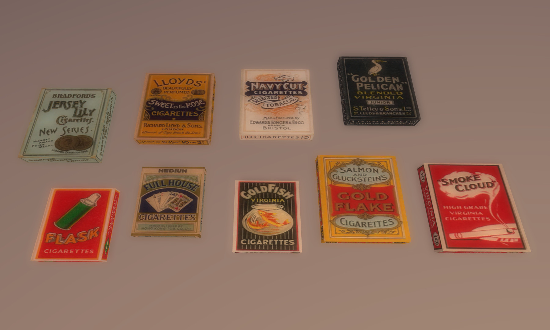 K2 Resources Vintage Cigarette Packs